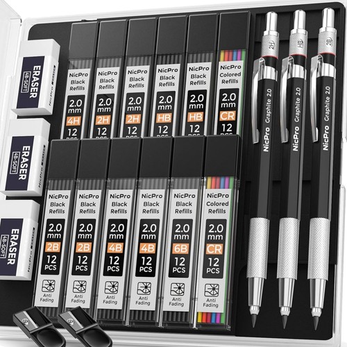 Metall druckbleistift set mm - metall-druckbleistift-set, 2